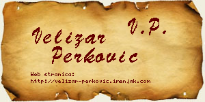 Velizar Perković vizit kartica